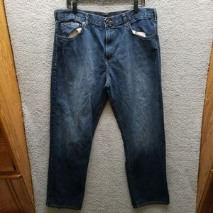 Calvin Klein Men's 38 Easy Fit Blue Straight Jeans 100% Cotton 37.75" 32" 12.5"